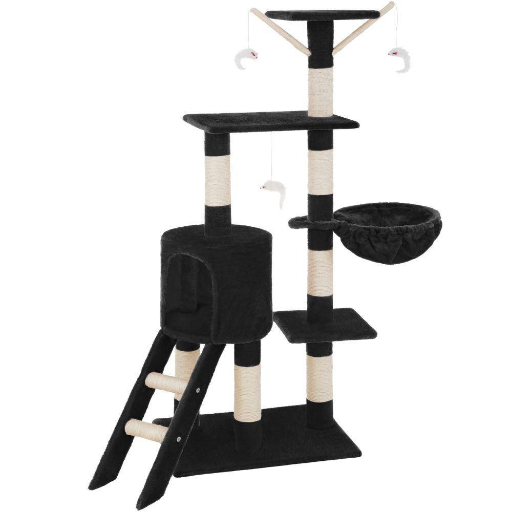 Helloshop26 - Arbre à chat 142 cm noir