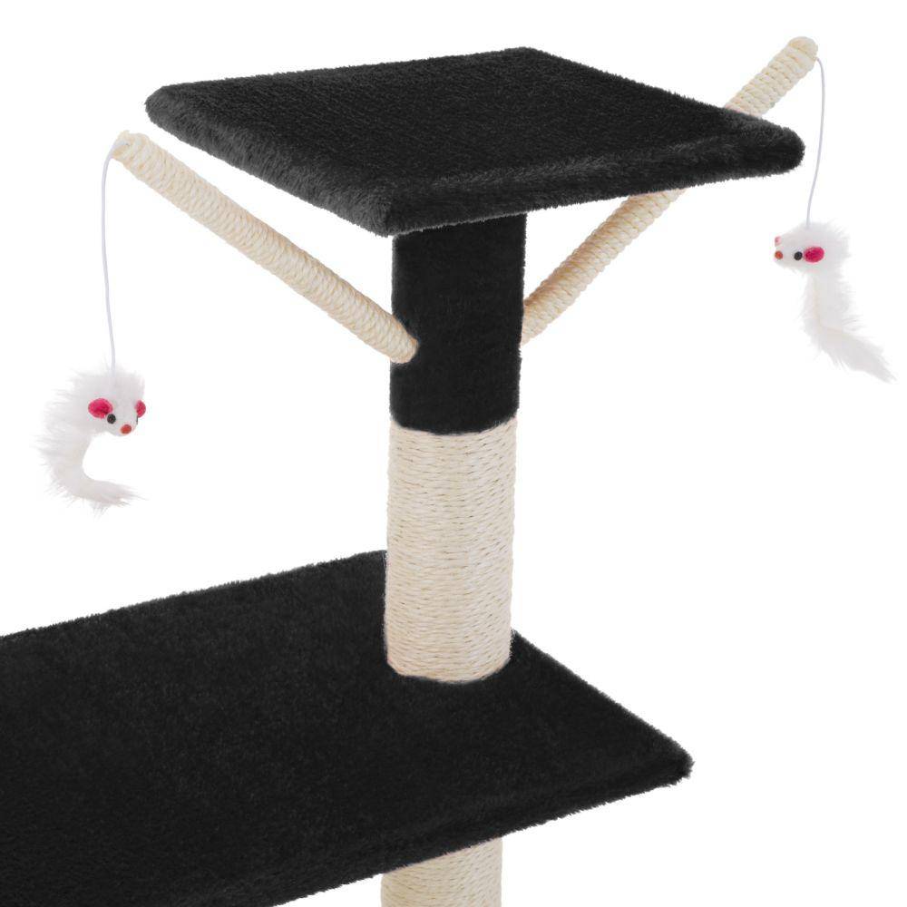 Helloshop26 - Arbre à chat 142 cm noir - Image 2