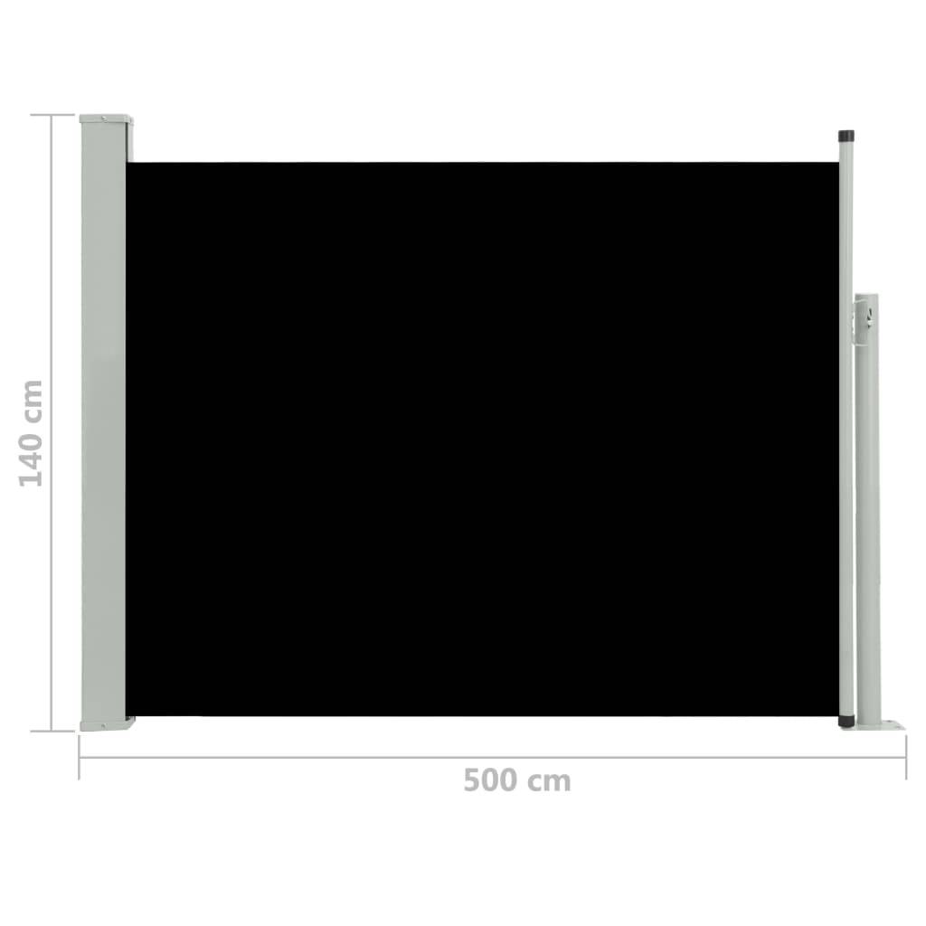 Helloshop26 - Auvent latéral rétractable de patio 140 x 500 cm noir - Imagen 6