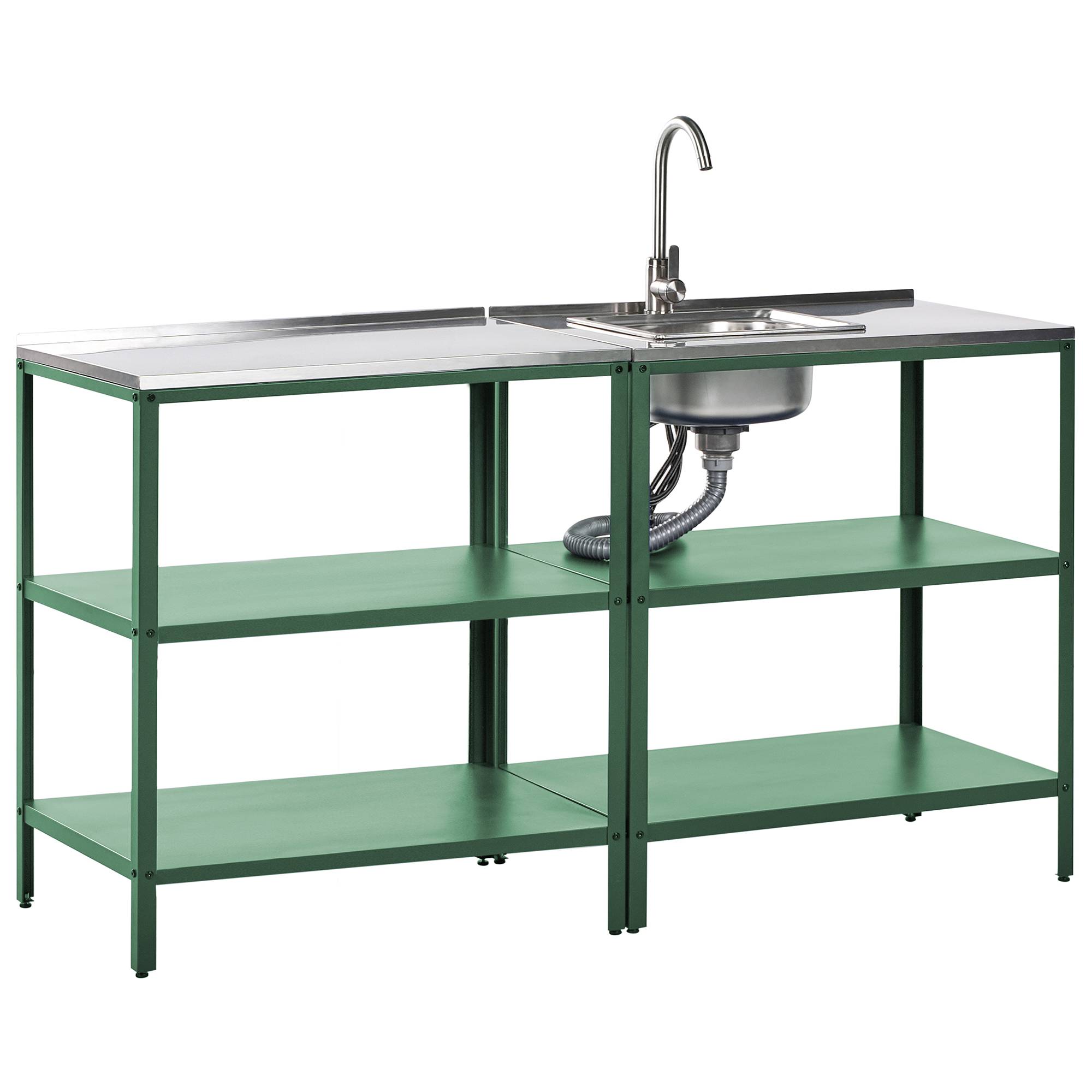 Beliani - Cuisine de jardin Acier Vert VILAMA - 90x80x50- Beliani - Image 2