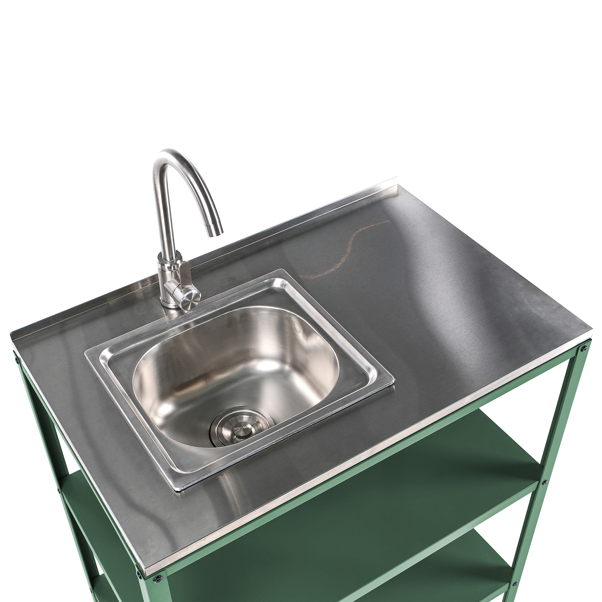 Beliani - Cuisine de jardin Acier Vert VILAMA - 90x80x50- Beliani - Image 10