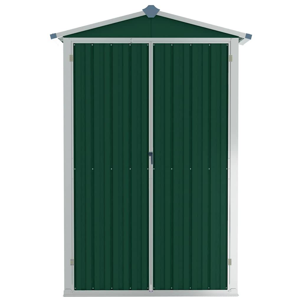 PANGIVO - Abri de jardin avec étagères - Acier galvanisé - Vert 116x45x175 cm - Surface au sol 0,52m² - PANGIVO - Image 7