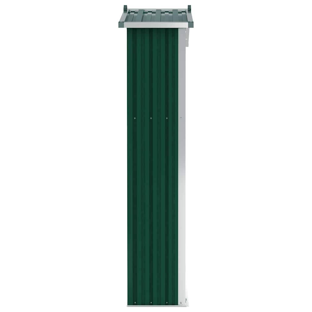 PANGIVO - Abri de jardin avec étagères - Acier galvanisé - Vert 116x45x175 cm - Surface au sol 0,52m² - PANGIVO - Image 9