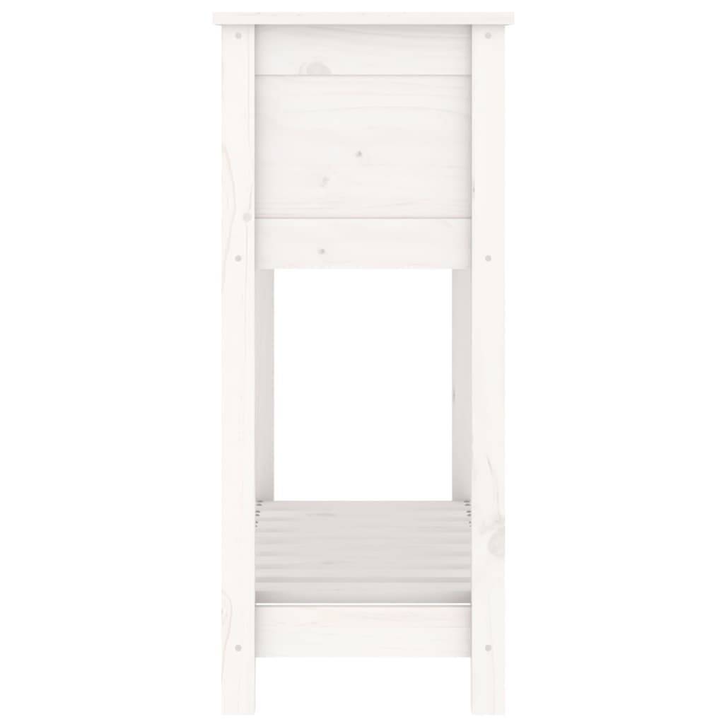 Maison Chic - Jardinière avec étagère - Bac à Fleurs Blanc 82,5x34,5x81cm Bois massif de pin - Imagen 6