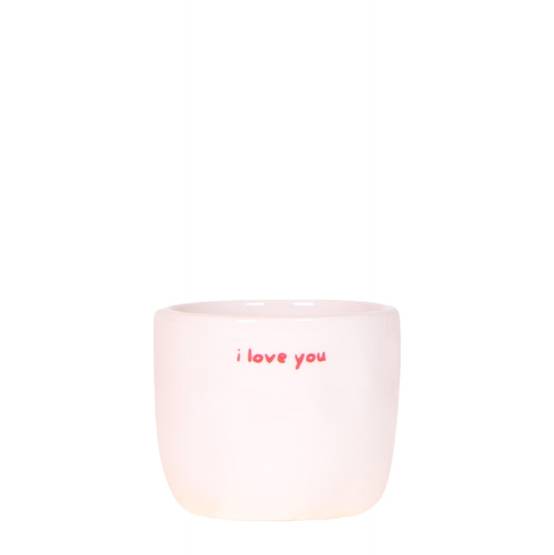Cache-pot céramique « I Love You » - le cadeau qui dit tout - Pot de 6cm - Image 1