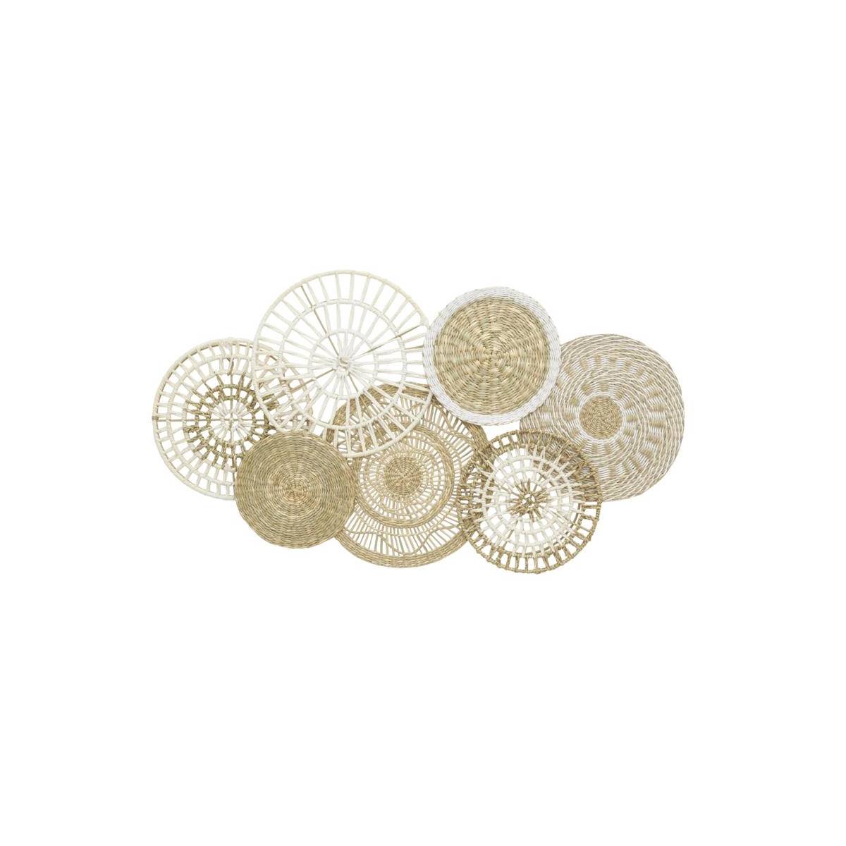 Aubry Gaspard - Décor mural 7 disques en jute et coton naturels - Imagen 1