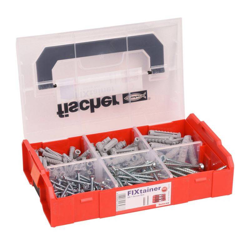 Fischer - Coffret FISCHER 534084 FIXtainer 210 chevilles à expansion et multi-matériaux SX avec vis Fischer