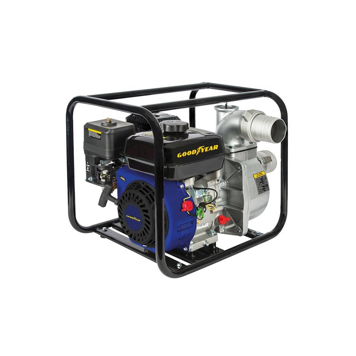 Pompe à eau 6.5CV Essence 4T OHV 196Cm3 Motopompe thermique 54m3/h Raccords 75mm Inondations Caves Piscines GOODYEAR - Imagen 1