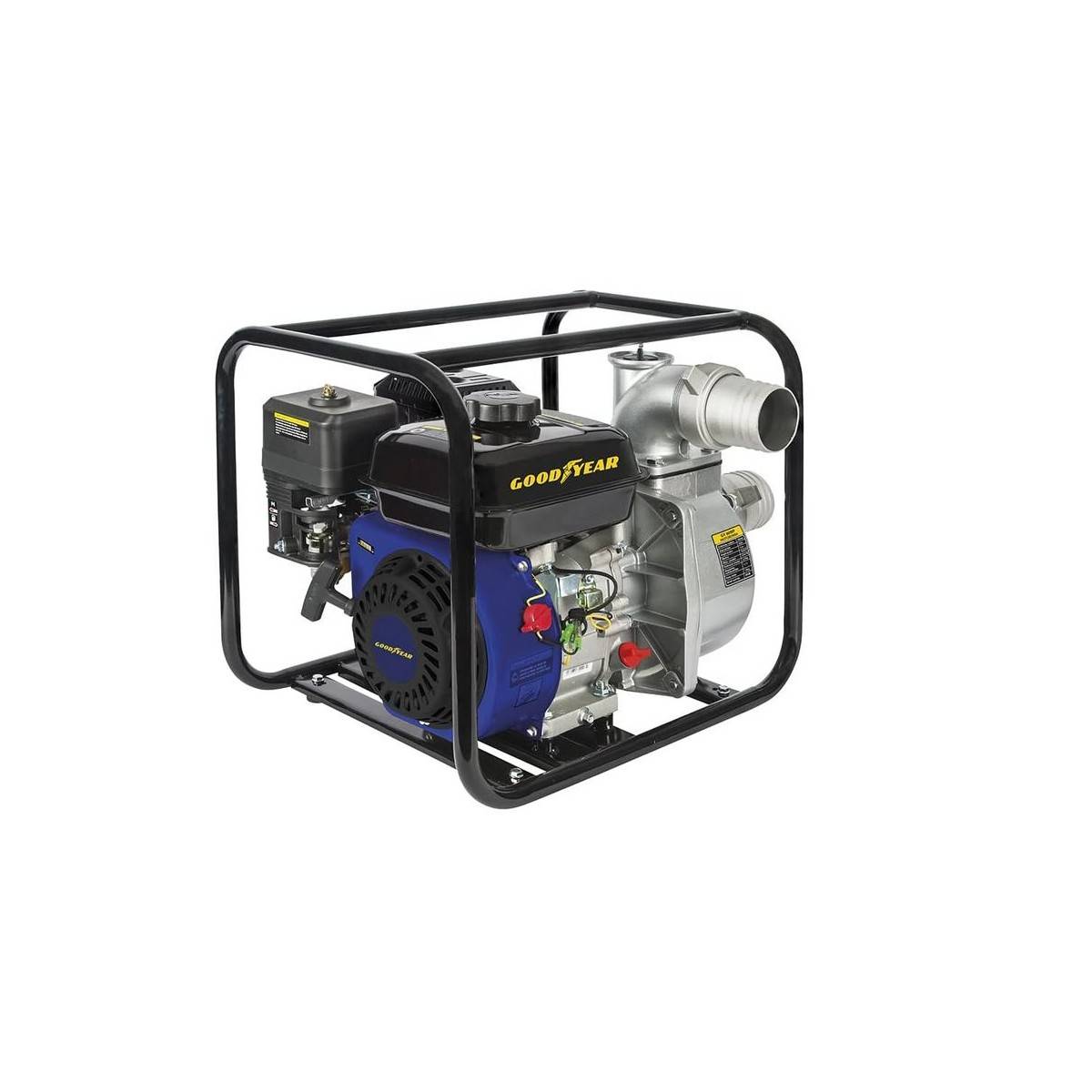 Pompe à eau 6.5CV Essence 4T OHV 196Cm3 Motopompe thermique 54m3/h Raccords 75mm Inondations Caves Piscines GOODYEAR - Imagen 5