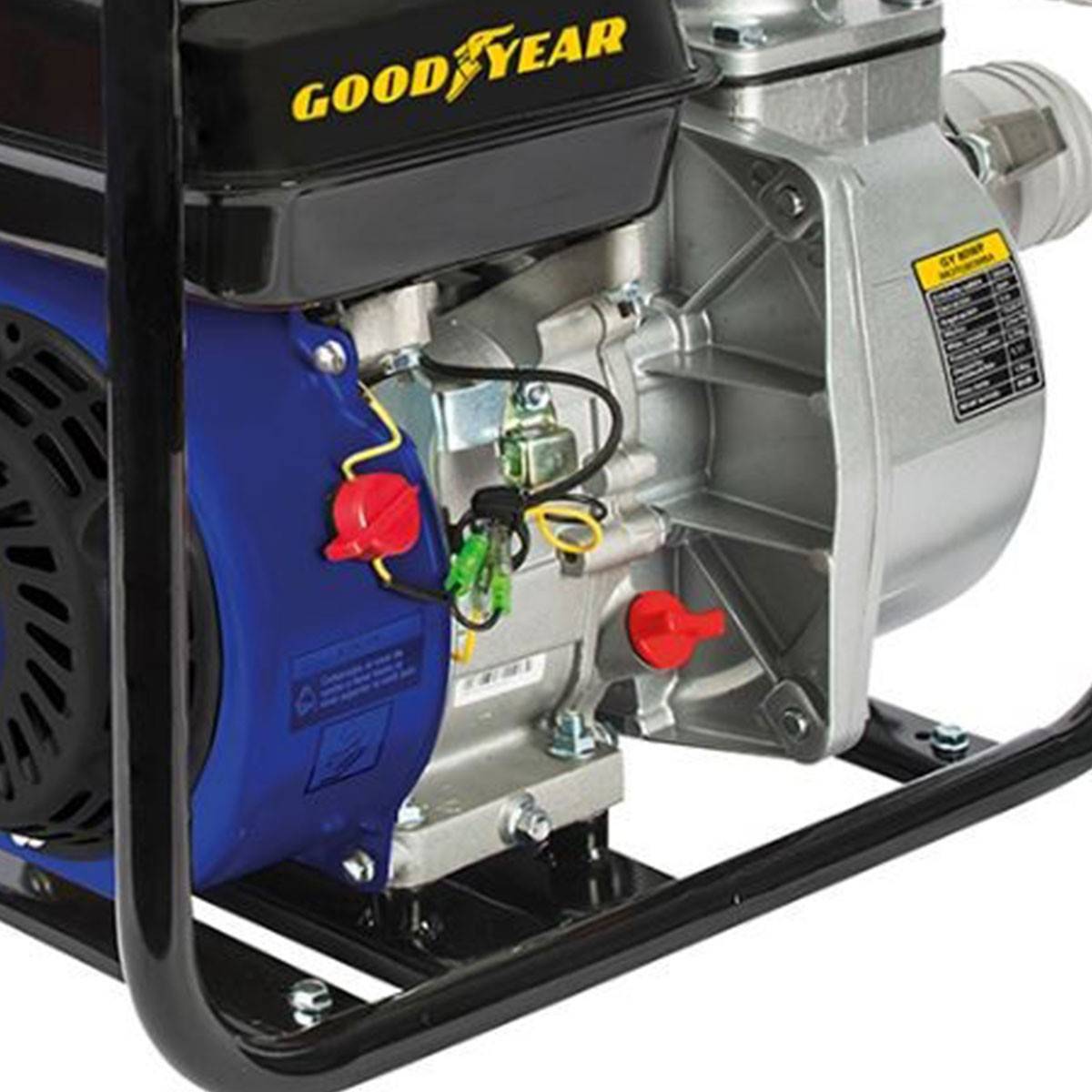 Pompe à eau 6.5CV Essence 4T OHV 196Cm3 Motopompe thermique 54m3/h Raccords 75mm Inondations Caves Piscines GOODYEAR - Imagen 4