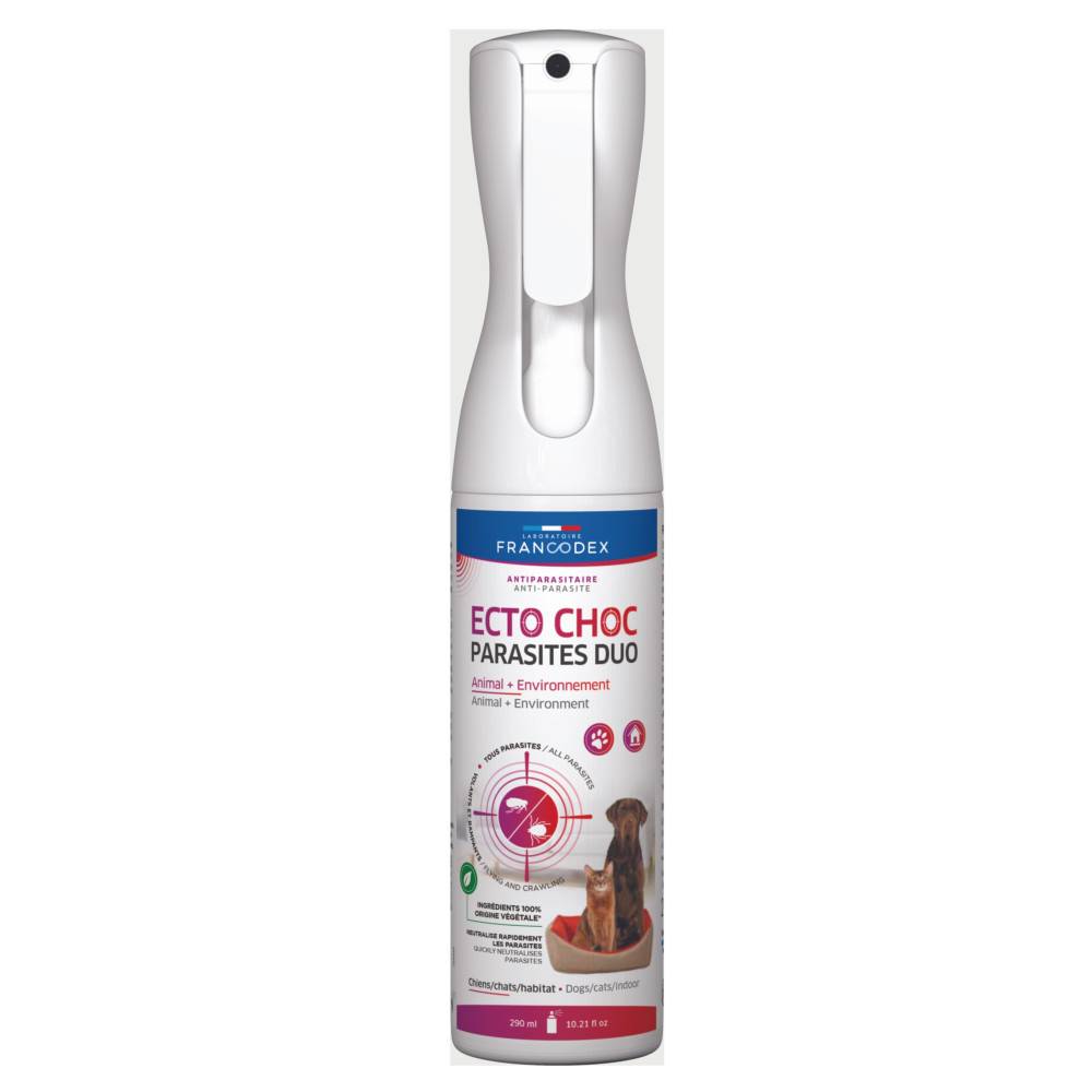 Francodex - Ecto Choc antiparasitaires duo 290 ml pour chiens, chats et habitat - Imagen 1