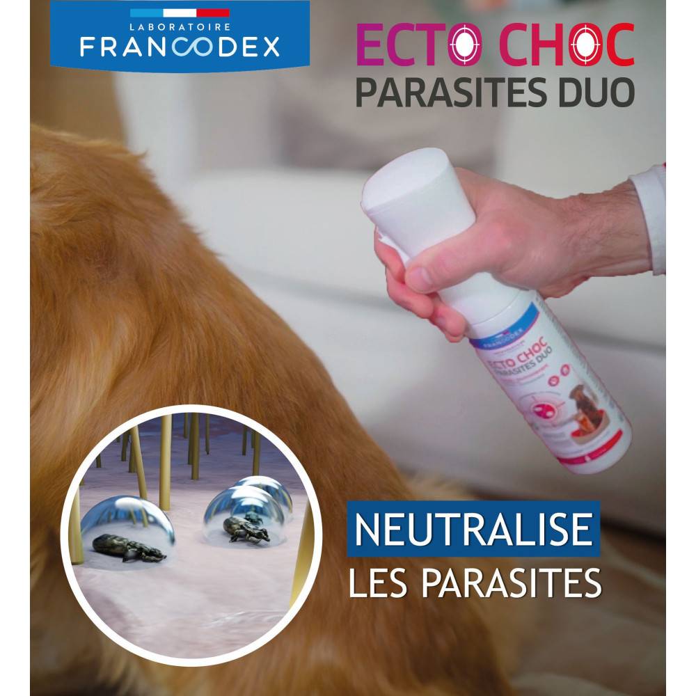 Francodex - Ecto Choc antiparasitaires duo 290 ml pour chiens, chats et habitat - Imagen 6