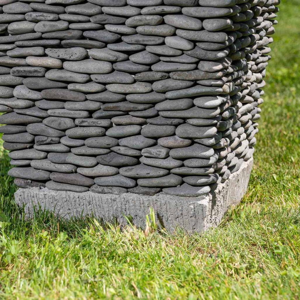Wanda COLLECTION - Pot bac jardinière carré galet 50cm jardin extérieur zen - Image 6