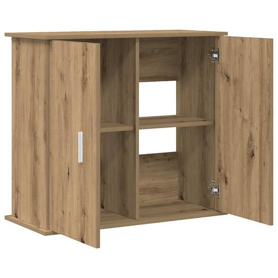 Meuble Aquarium avec 4 Compartiments Fermés 81x36x73 cm Chêne Artisanal - ComfortXL Outdoor Living - Image 2