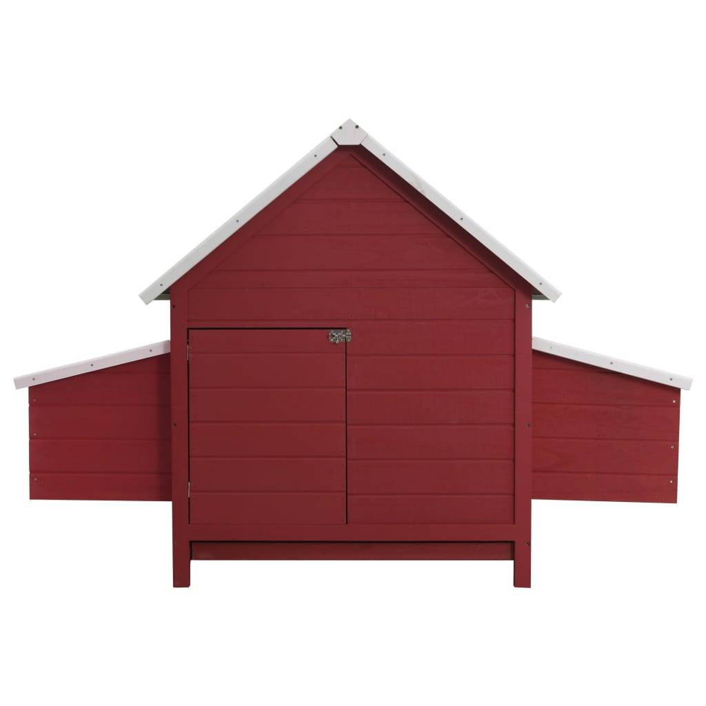 Vidaxl - Poulailler Rouge 157x97x110 cm Bois vidaXL 170857 - Imagen 5