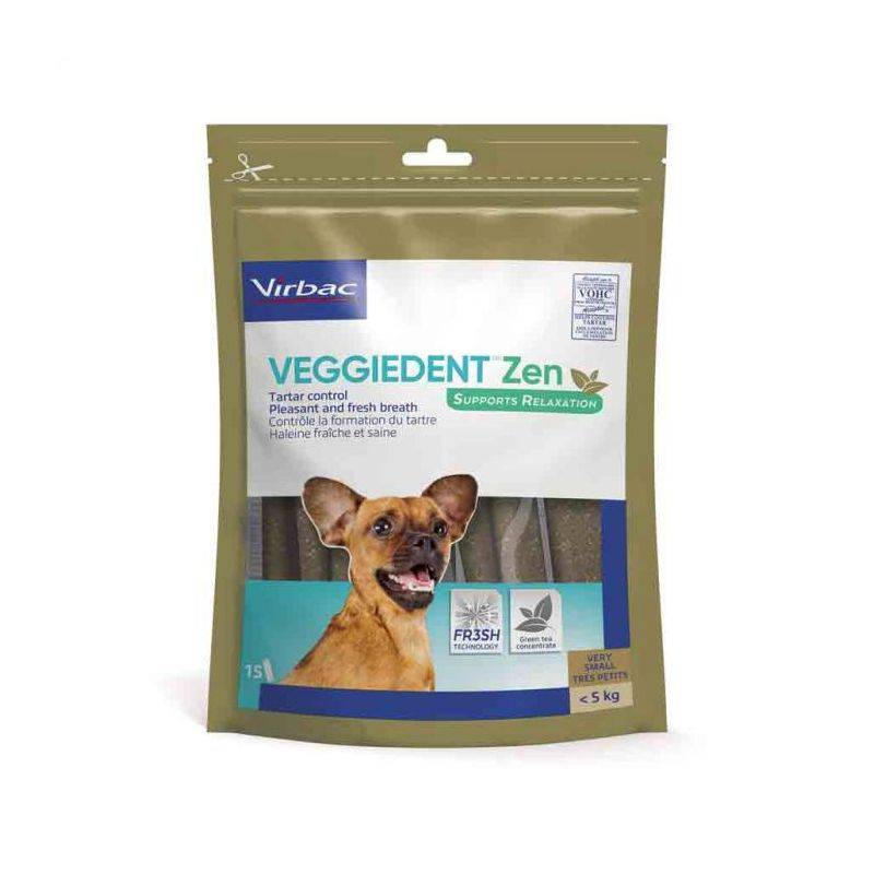 Friandises dentaire chiens de -5 kg - VEGGIEDENT ZEN XS 15 lamelles
