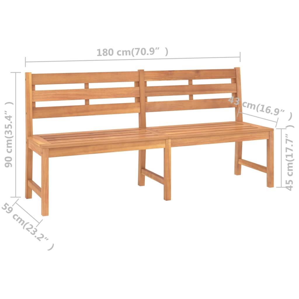 Maison Chic - Banc de jardin - Banc d'extérieur - Banquette 180 cm bois de teck solide-JU13933 - Imagen 7