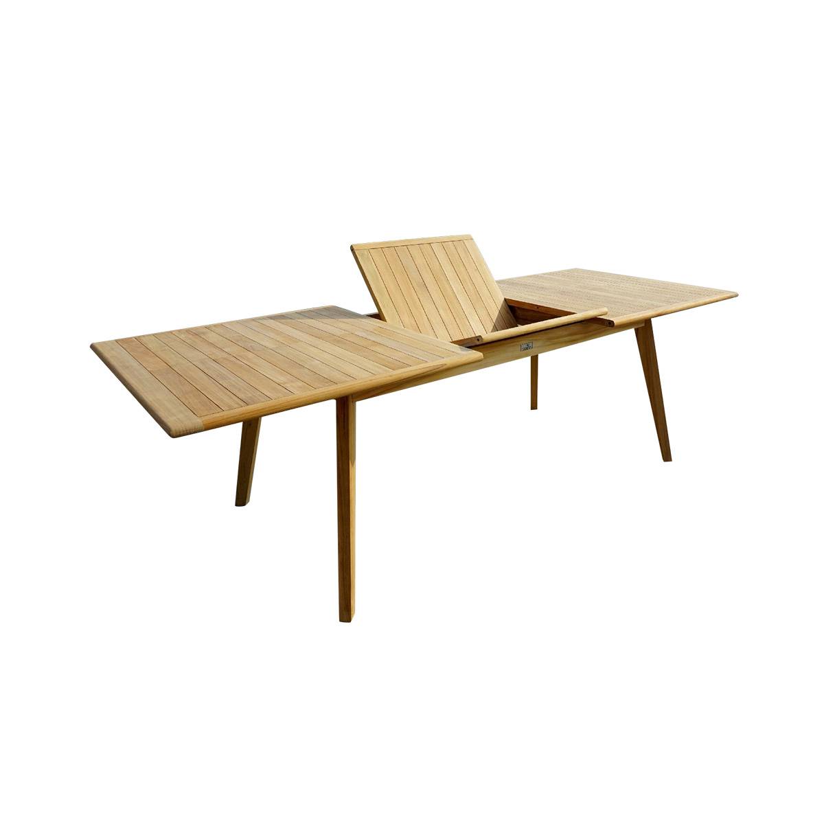 Table de jardin Bali en teck avec rallonge - Cémonjardin - Imagen 1