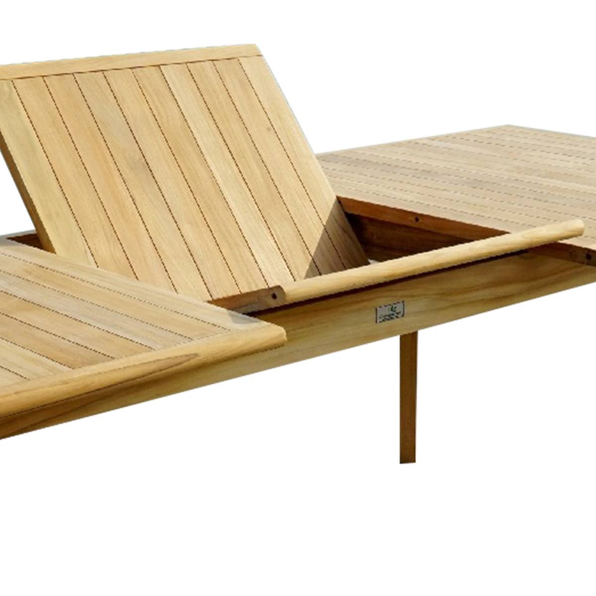 Table de jardin Bali en teck avec rallonge - Cémonjardin - Imagen 2