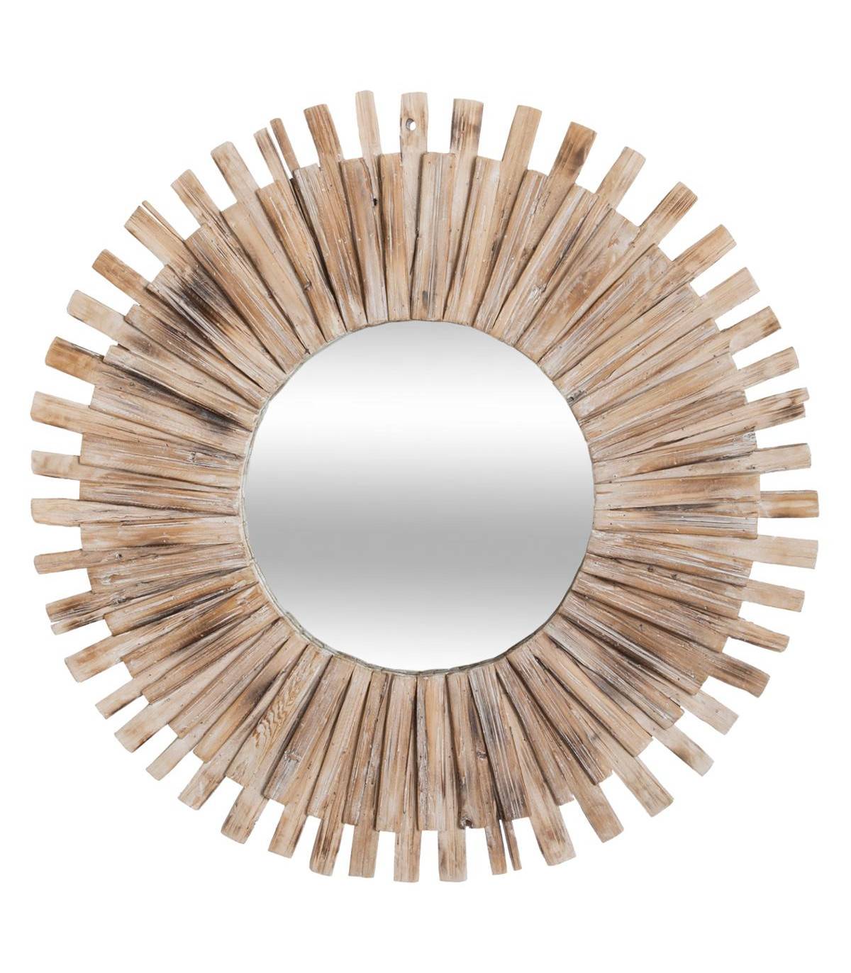 Grand Miroir mural en en Bois flotté D 88 cm - Imagen 1
