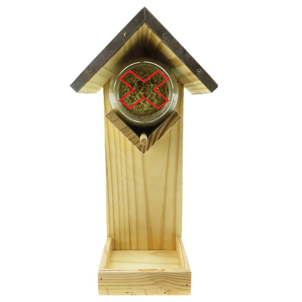 Trixie - Mangeoire pour pot de beurre d'arachides, H 31 cm, pour oiseaux - Imagen 3