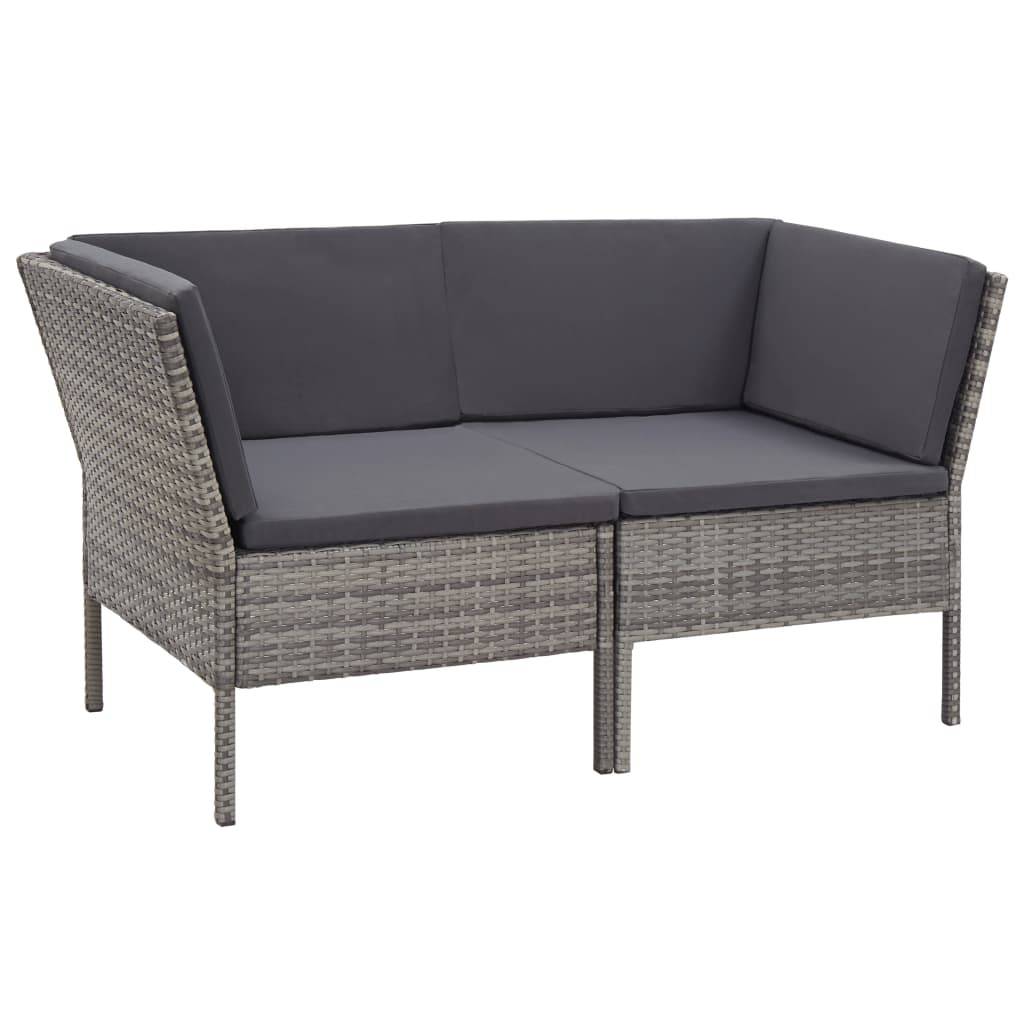 Vidaxl - Salon de jardin 8 pcs avec coussins résine tressée gris vidaXL 48954 - Imagen 9