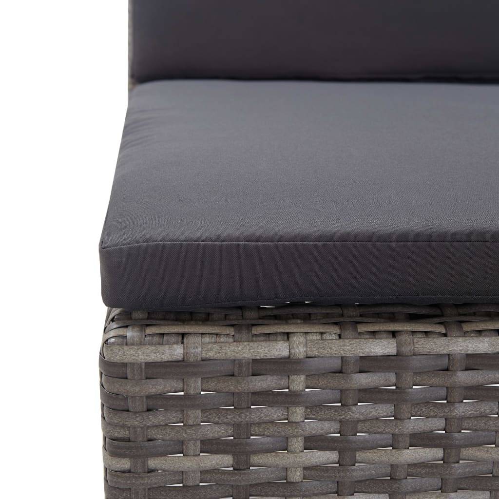 Vidaxl - Salon de jardin 8 pcs avec coussins résine tressée gris vidaXL 48954 - Imagen 4