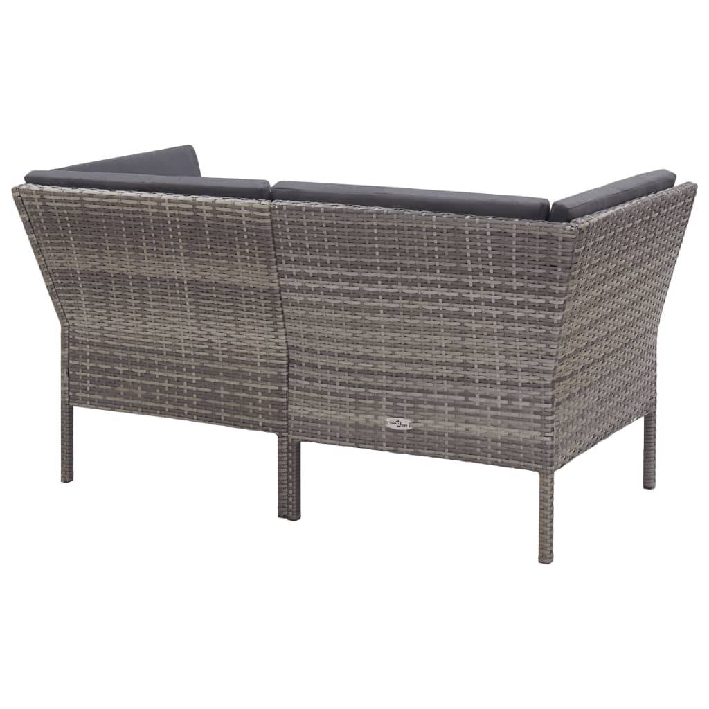 Vidaxl - Salon de jardin 8 pcs avec coussins résine tressée gris vidaXL 48954 - Imagen 7