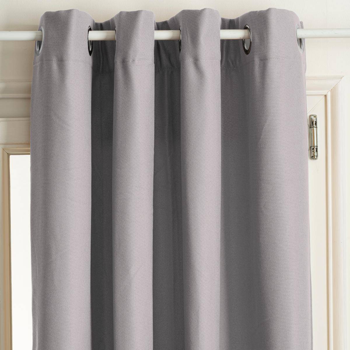 Atmosphera - Lot de 2 Rideaux à  œillets Isolant Beige Lin   140 x 260 cm - Imagen 2