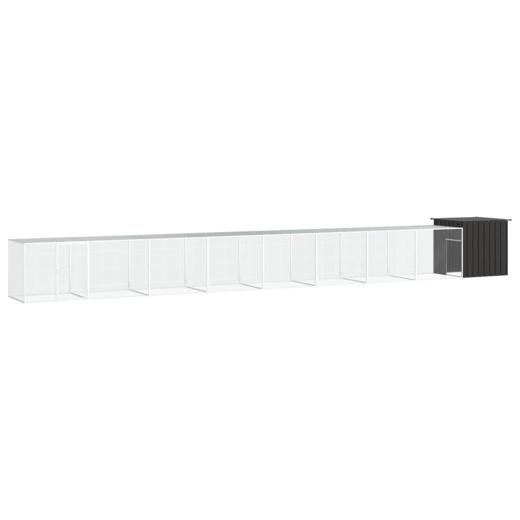 Vidaxl - Poulailler Anthracite 900x91x100 cm Acier galvanisé vidaXL 3106458 - Imagen 1