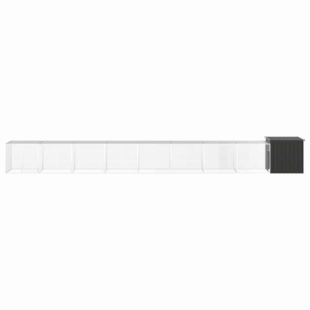 Vidaxl - Poulailler Anthracite 900x91x100 cm Acier galvanisé vidaXL 3106458 - Imagen 4