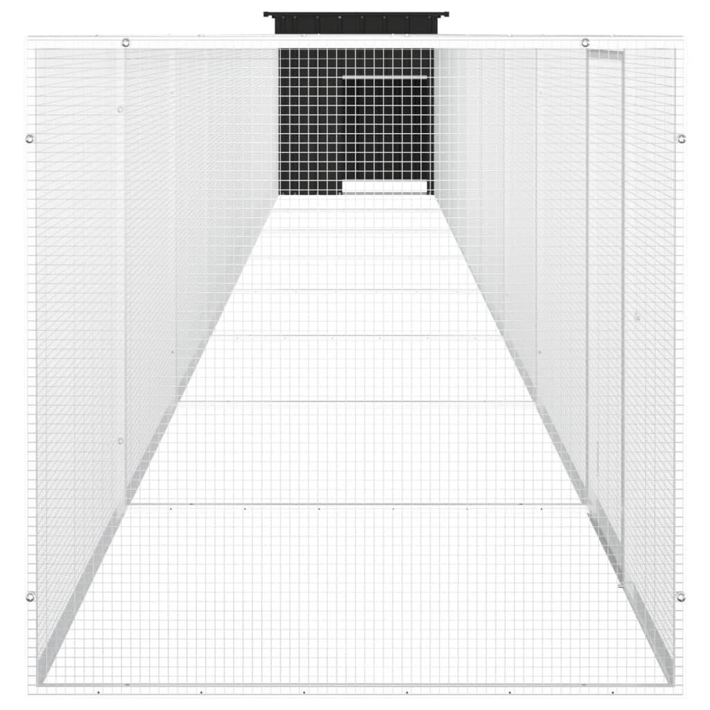 Vidaxl - Poulailler Anthracite 900x91x100 cm Acier galvanisé vidaXL 3106458 - Imagen 5