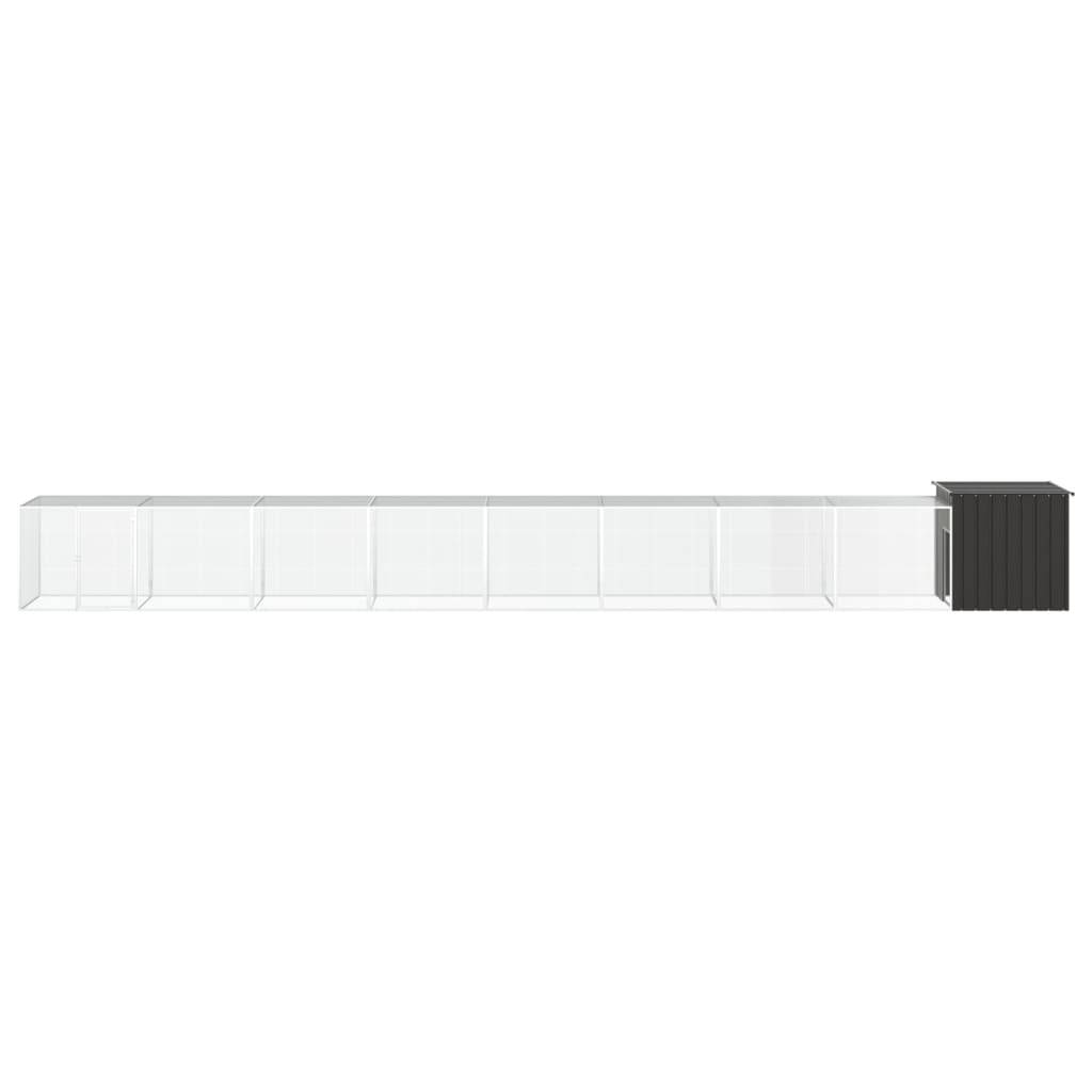 Vidaxl - Poulailler Anthracite 900x91x100 cm Acier galvanisé vidaXL 3106458 - Imagen 6