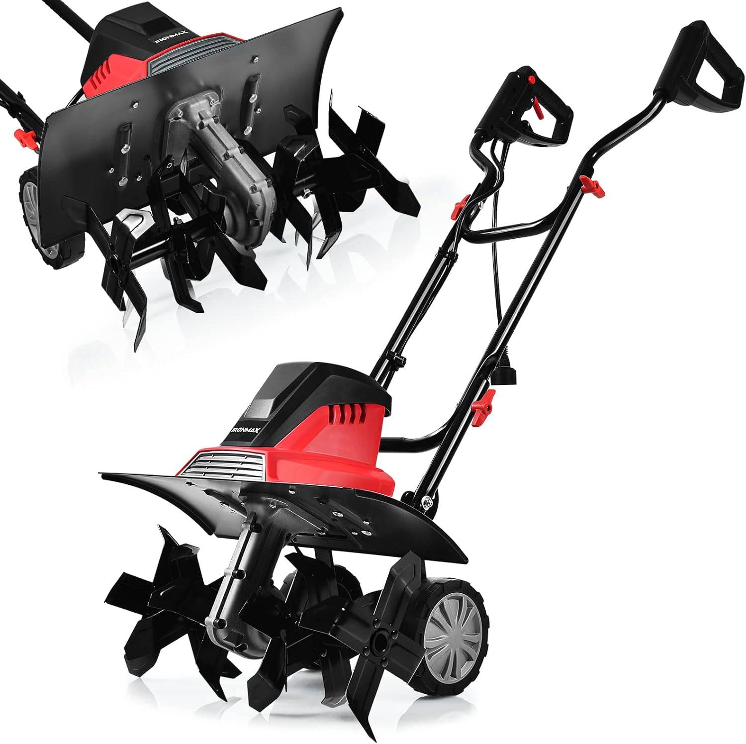 Motobineuse motoculteur électrique 1500w profondeur travail 22cm largeur 43cm réglables 6 lames - Image 1