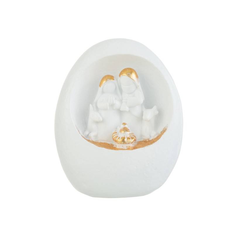 Crèche pierre en résine multicouleur 16x11.5x19 cm - J-Line - Image 1