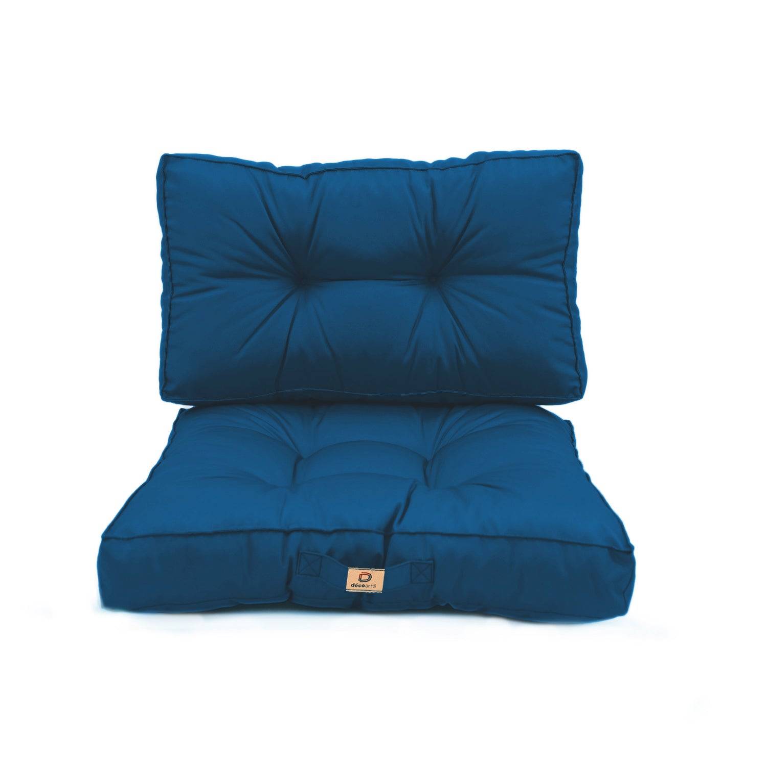 Coussins pour salon de jardin capitonné 50x50cm Bleu petrole - Déco arts - Image 3