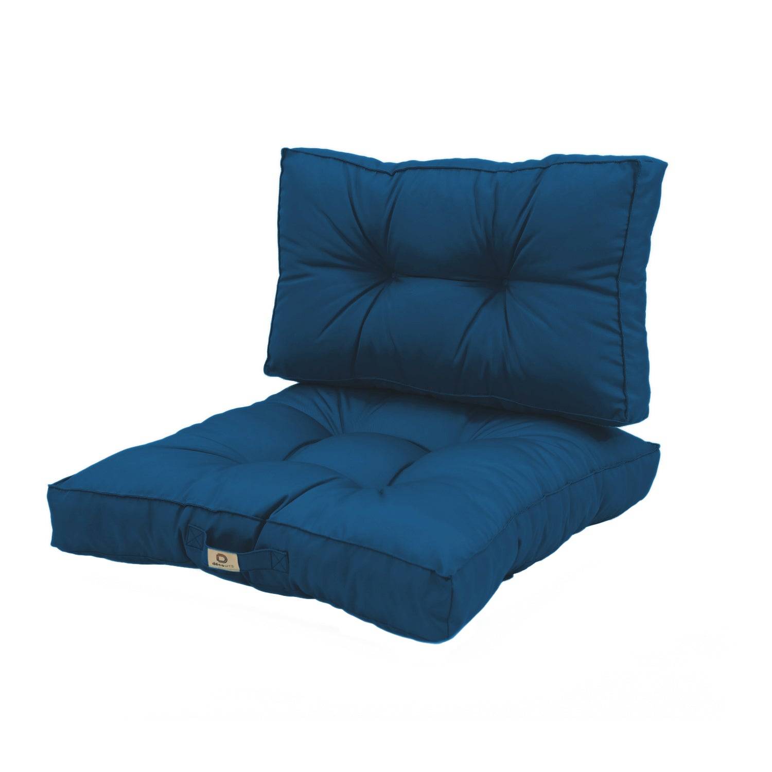 Coussins pour salon de jardin capitonné 50x50cm Bleu petrole - Déco arts - Image 1