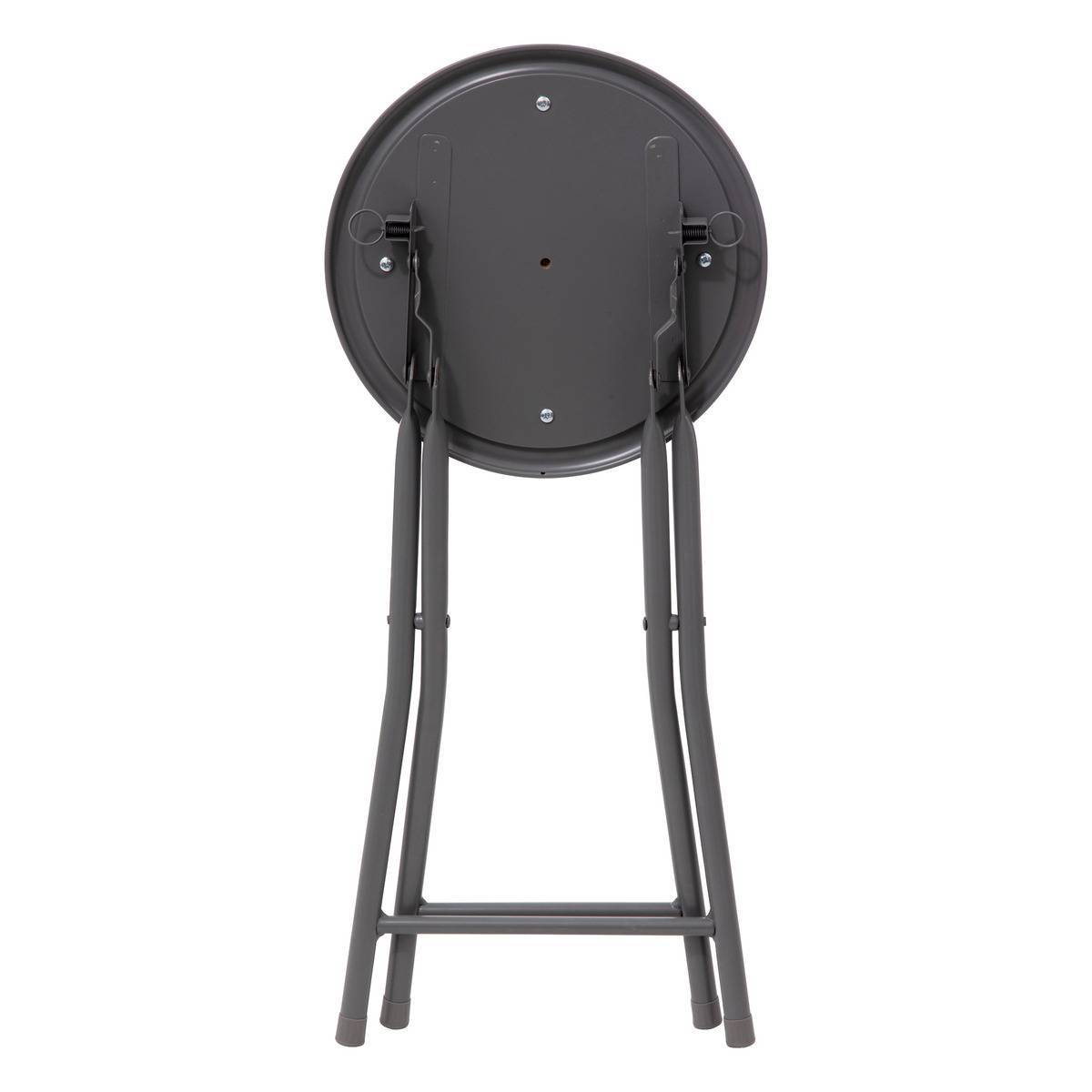 Tabouret pliant velours gris - 5five - Image 3
