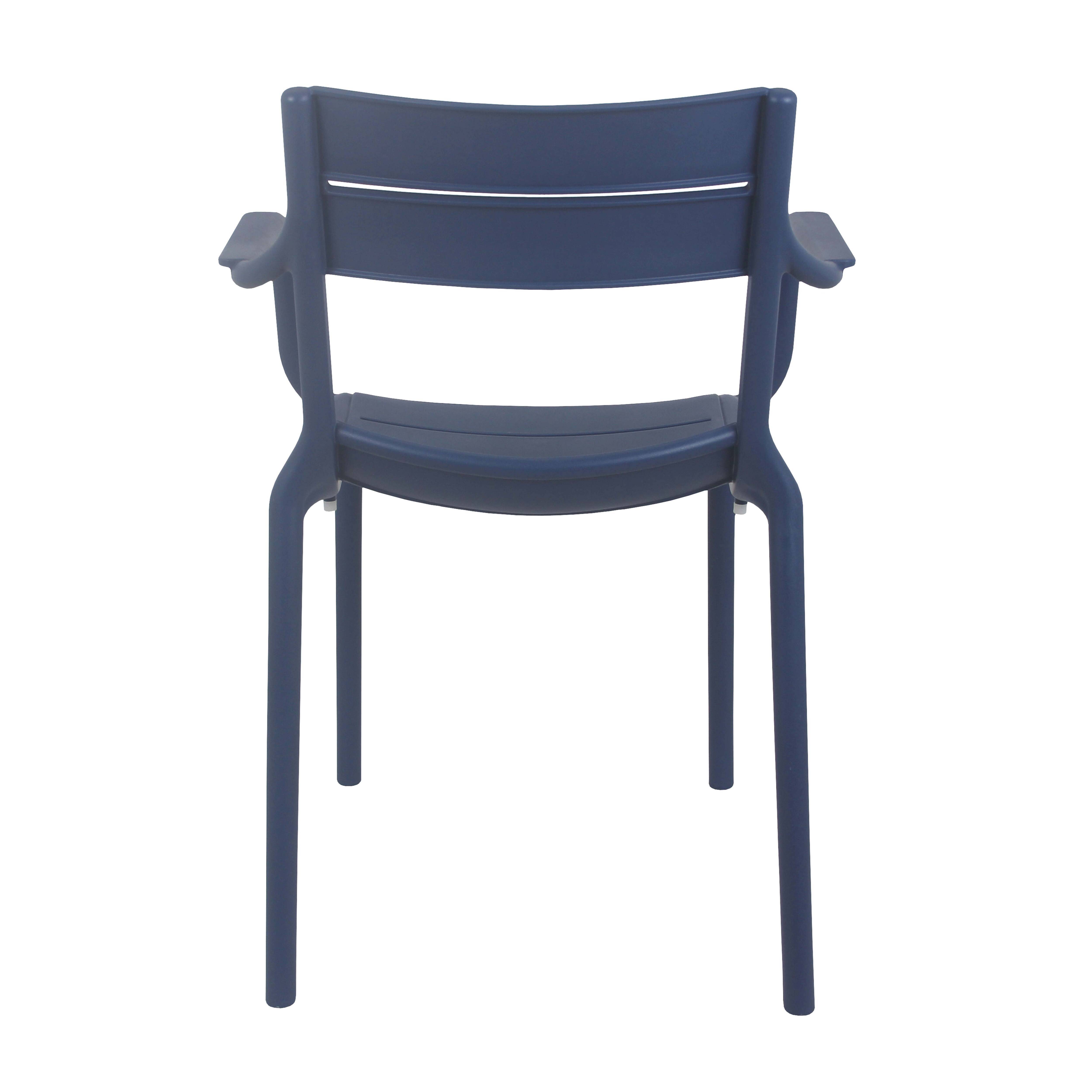 Oviala - Fauteuil de terrasse en plastique bleu pacific Paname - Oviala - Imagen 3