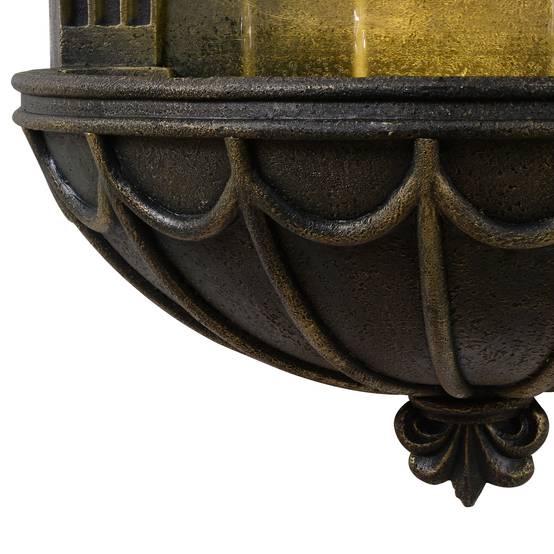 Fontaine murale Fleur-de-Lis extérieure LED, 80cm, Noir, Teamson Home - Image 3