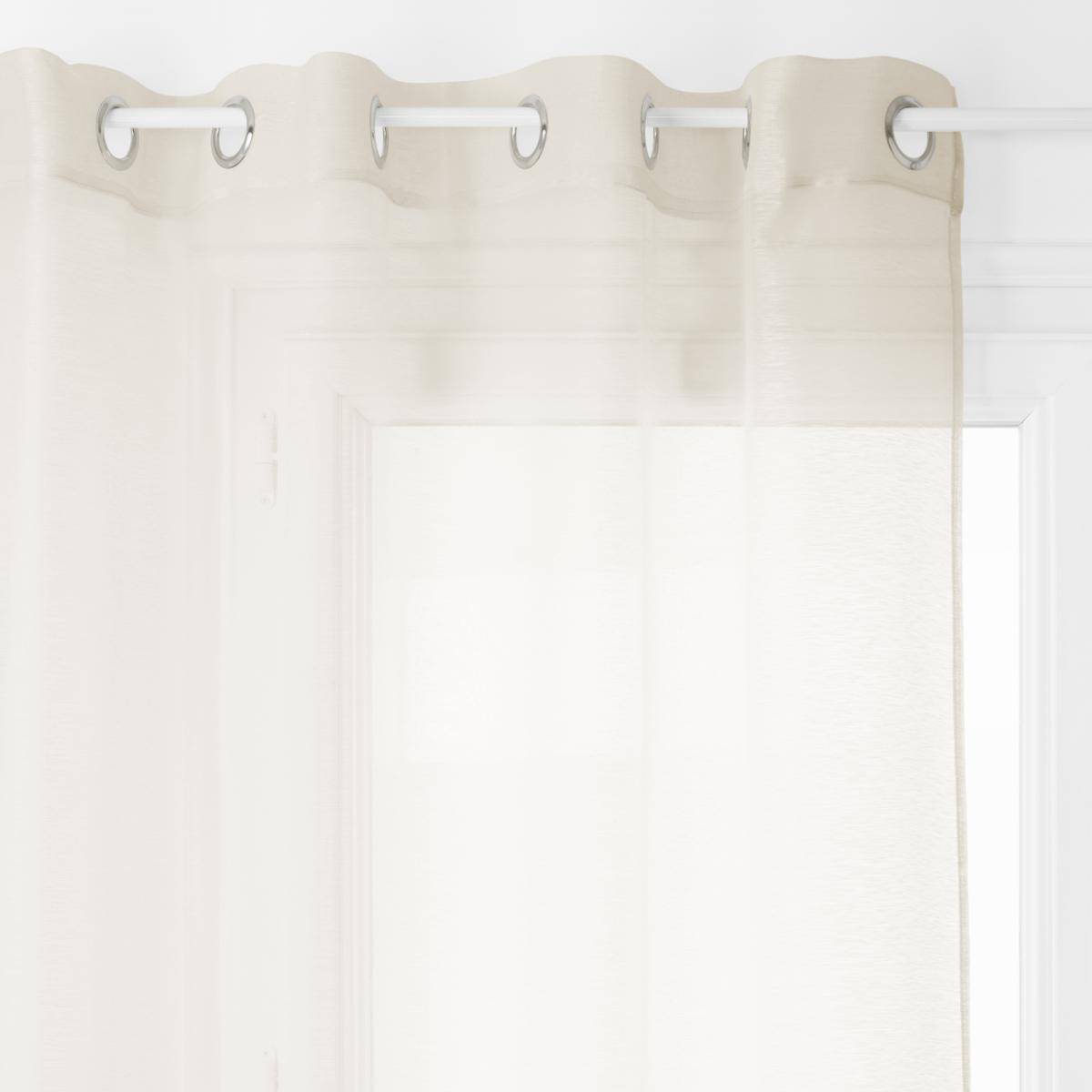Atmosphera - Voilage "Moly" beige 135x240cm - Atmosphera Créateur d'intérieur - Image 2