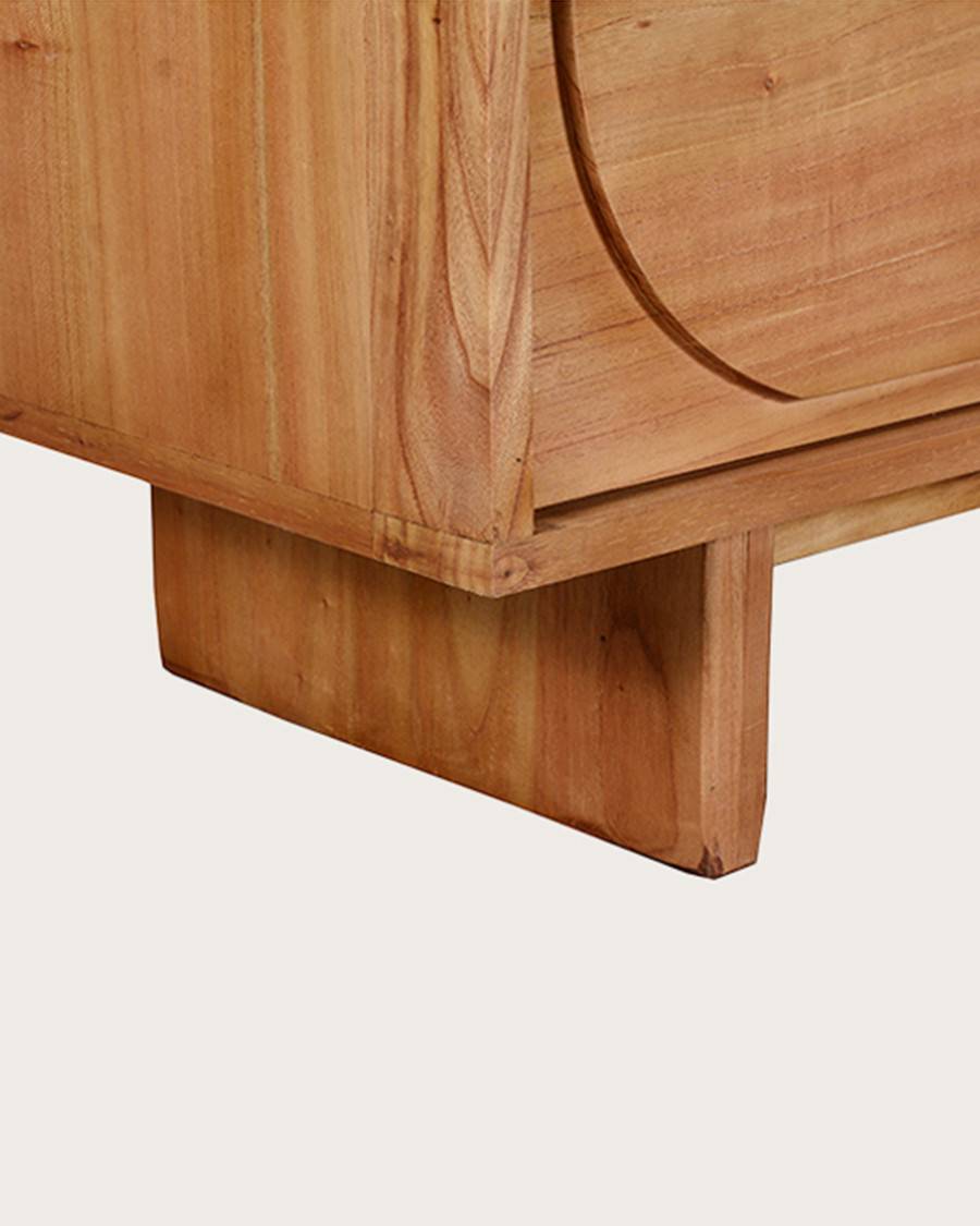 Dinda - Grand Buffet bas en bois massif de mendi 200 cm - UNIQKA - Imagen 6