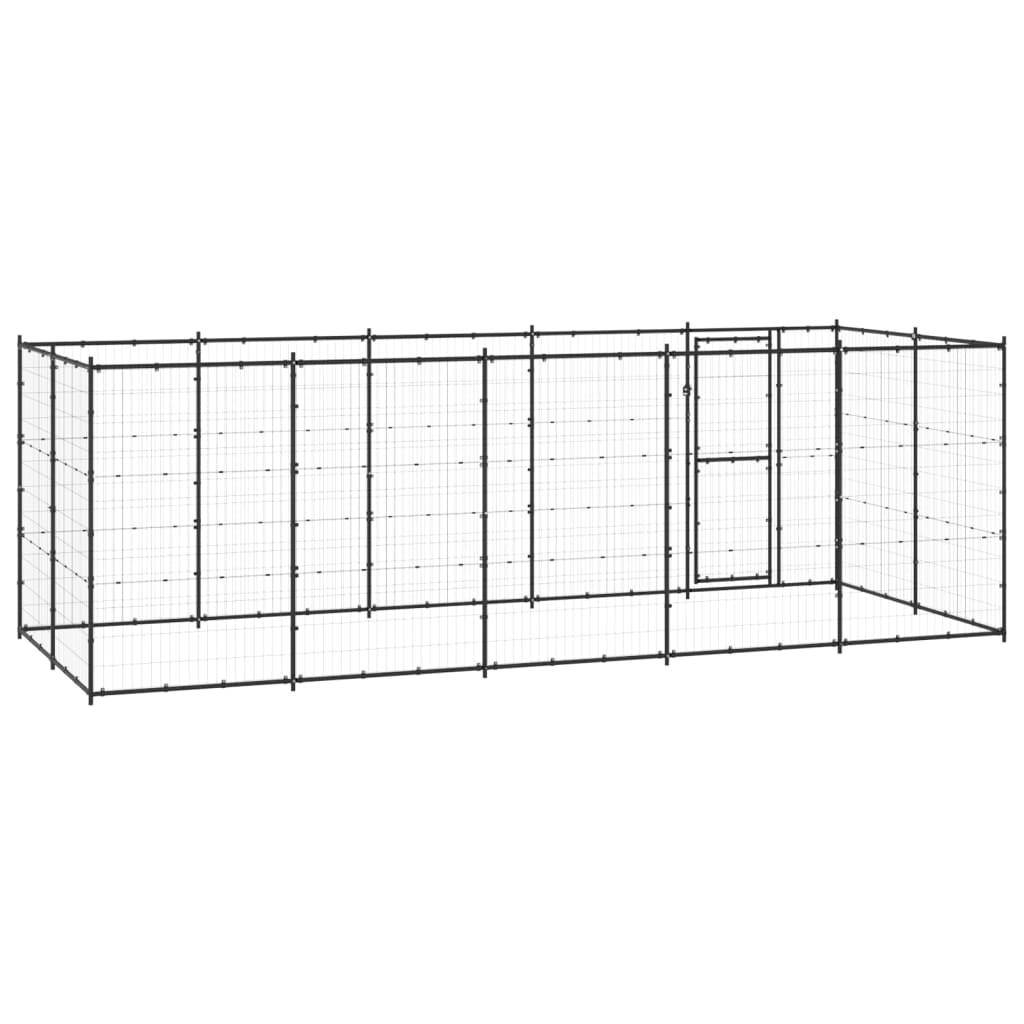 Helloshop26 - Chenil extérieur cage enclos parc animaux chien extérieur acier 12,1 m² - Imagen 5