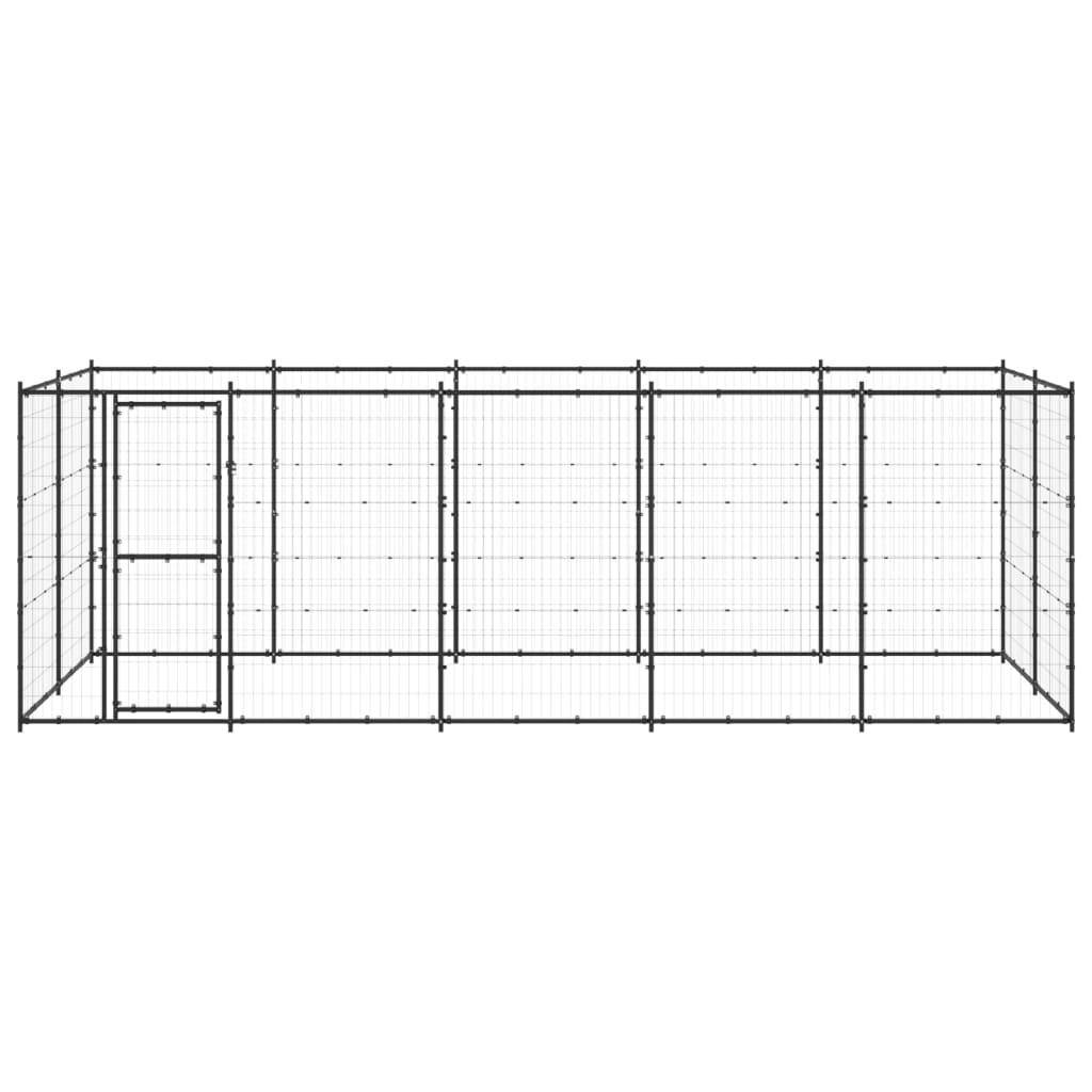 Helloshop26 - Chenil extérieur cage enclos parc animaux chien extérieur acier 12,1 m² - Imagen 3