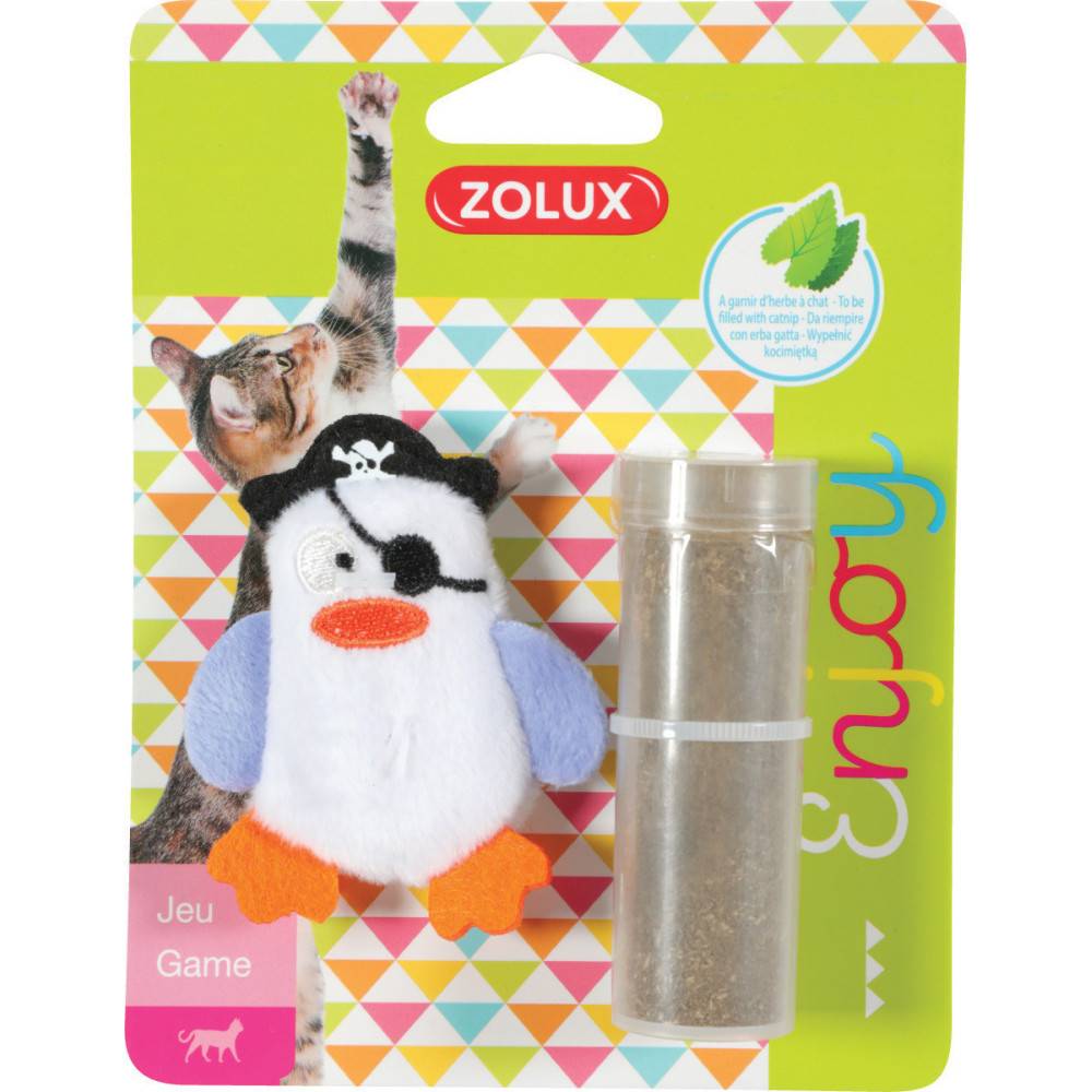 Zolux - Pirate blanc, taille 7 x 6 cm, avec catnip, Jouet chat - Imagen 4