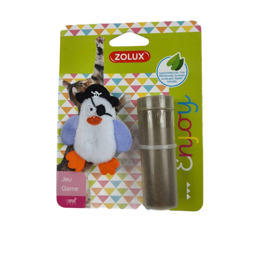 Zolux - Pirate blanc, taille 7 x 6 cm, avec catnip, Jouet chat - Imagen 2
