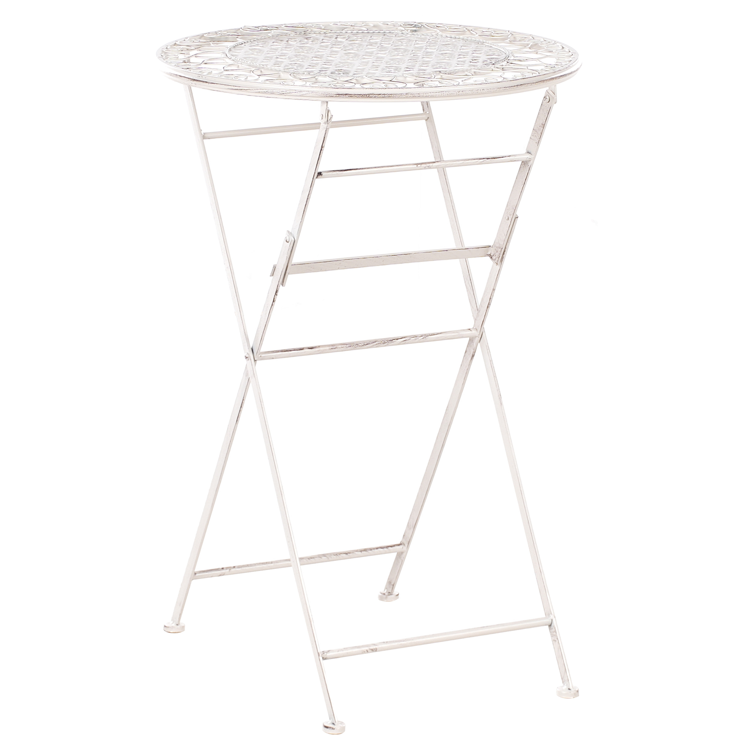 Table ronde, 2 Personnes Métal Beige clair TRIESTE - Beliani - Image 1