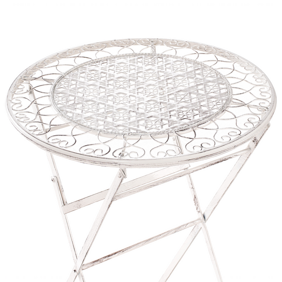 Table ronde, 2 Personnes Métal Beige clair TRIESTE - Beliani - Image 5
