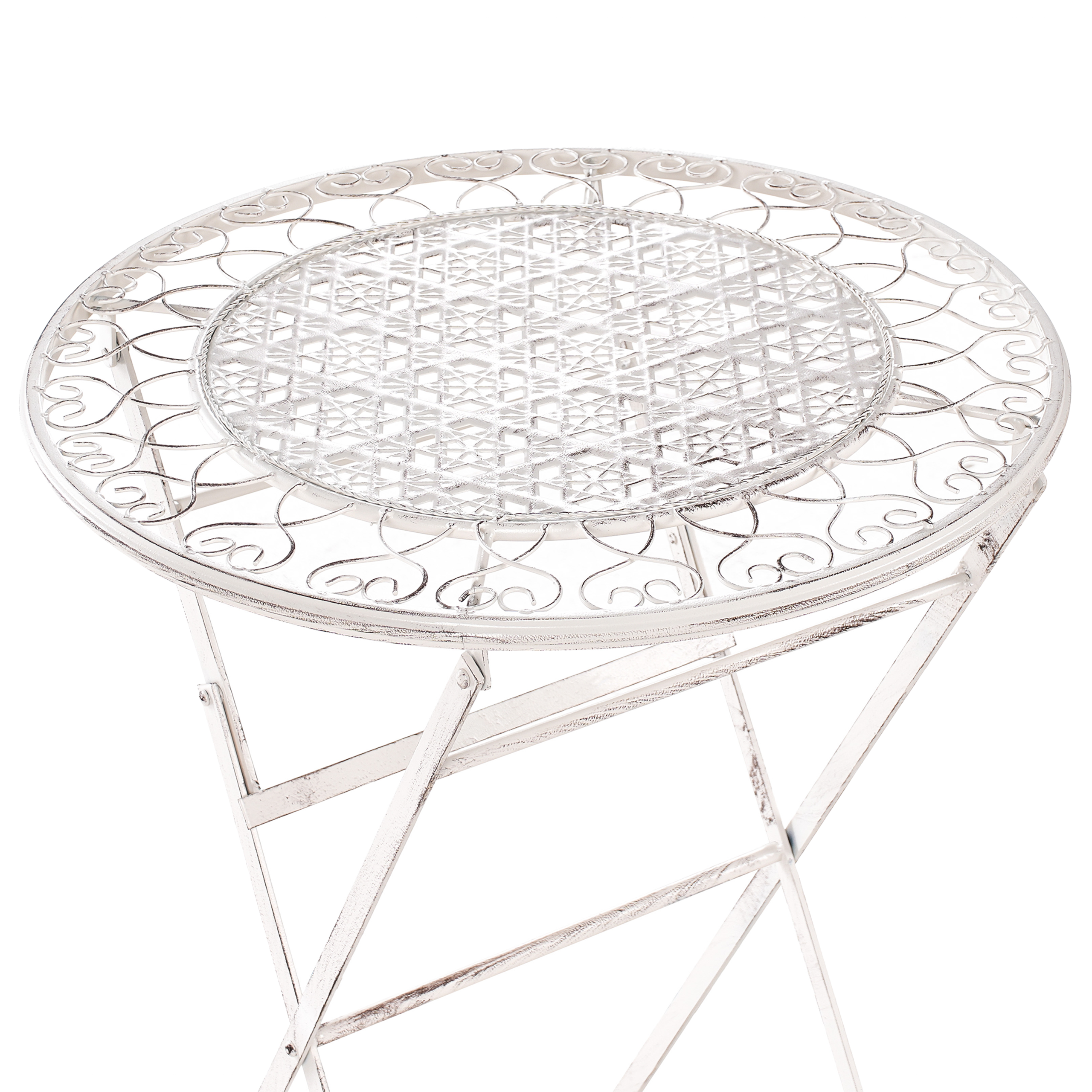 Table ronde, 2 Personnes Métal Beige clair TRIESTE - Beliani - Image 5