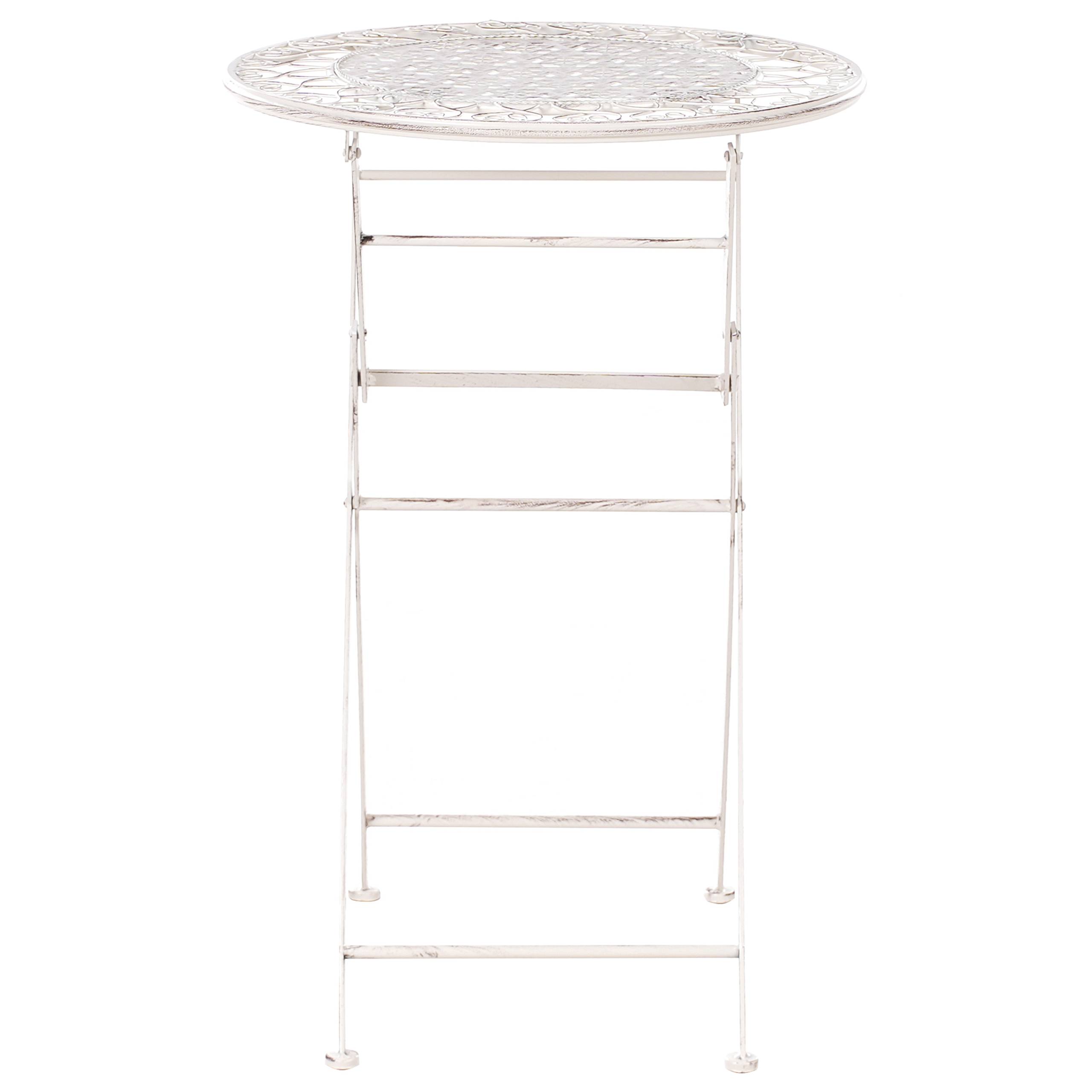 Table ronde, 2 Personnes Métal Beige clair TRIESTE - Beliani - Image 3